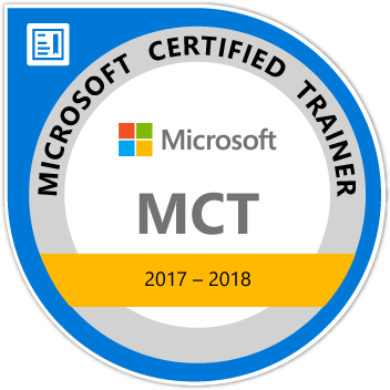 MCT(Microsoft認定トレーナー)2017-2018badge